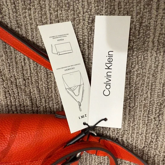 Calvin Klein Vibrant Red Crossbody Bag - Picture 4 of 4